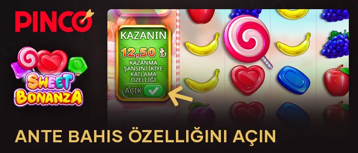Pinco Casino’da Sweet Bonanza'da bonus oyun kazanma şansını artırmak için bu özelliği etkinleştirin