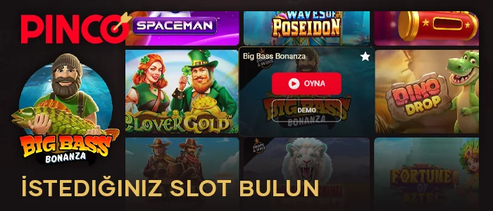 Pinco online casinoda Big Bass Bonanza slotunu açın