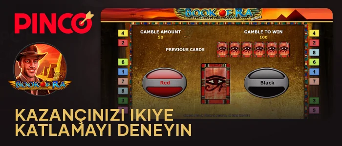Pinco Casino'da Book of Ra'da kazanç çarpma özelliğini deneyin