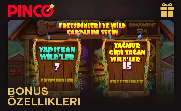 Pinco Türkiye sitesinde The Dog House Megaways'deki bonus özelliği