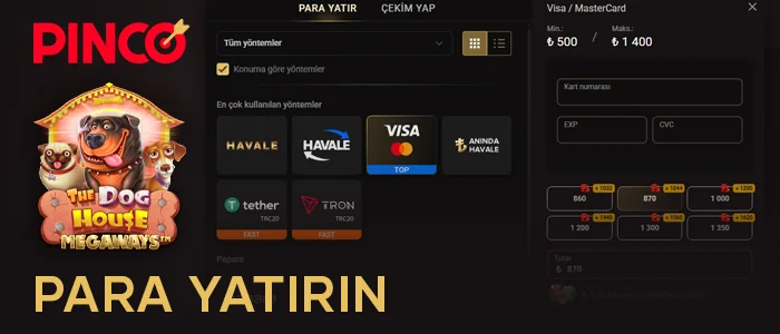 Pinco Casino'da The Dog House Megaways'i gerçek parayla oynamak için para yatırın