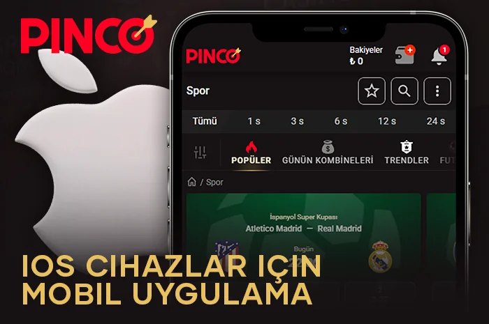 iOS cihazlarda Pinco Casino'da oynayın